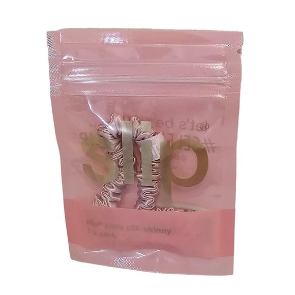 Slip Skinny PINK Pure Silk Scrunchie 1 Sealed Hair Tie - Picture 2 of 8